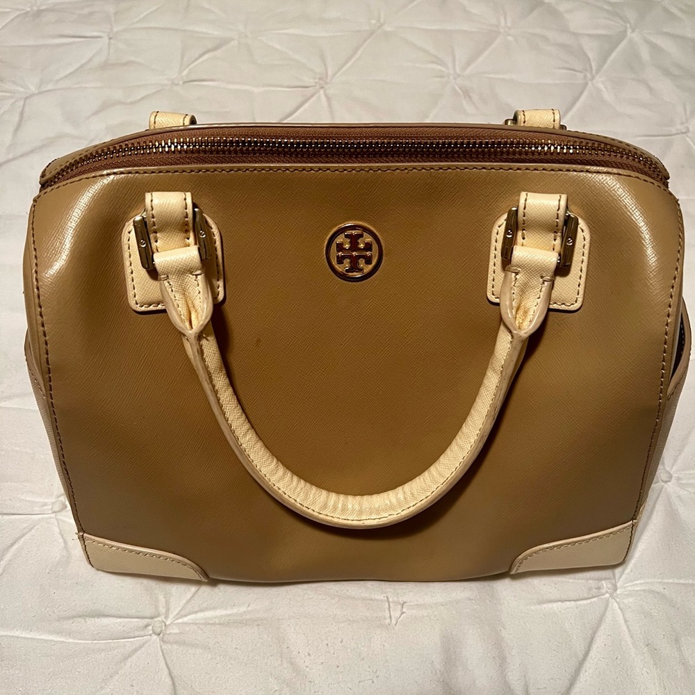 Tory Burch Color Block Middy Satchel - image 1